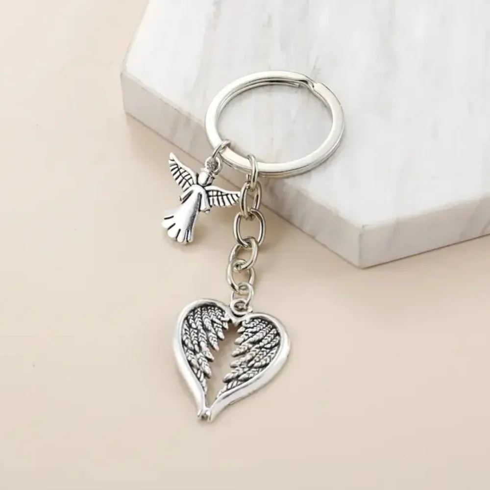 Angel Wings Key Chain keychain silver